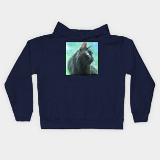 A Black Cat on a Bright Day Kids Hoodie